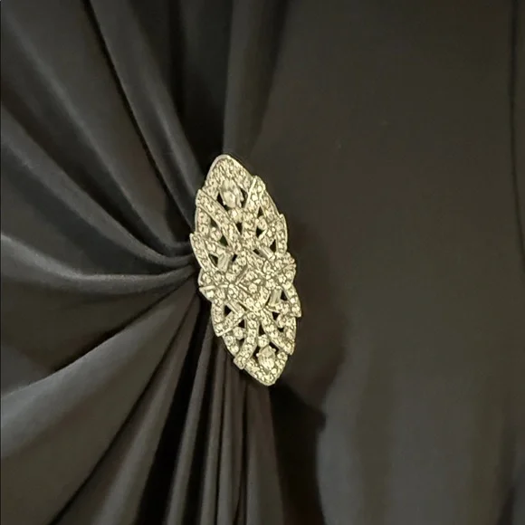 Elegant Black Long Sleeve Dress Ralph Lauren 14 - Picture 4 of 10